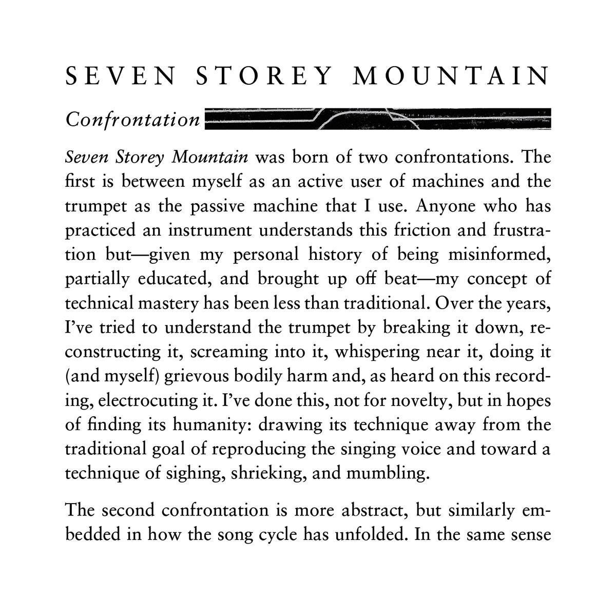 SEVEN STOREY MOUNTAIN VI