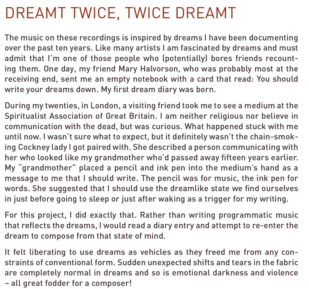 Dreamt Twice, Twice Dreamt